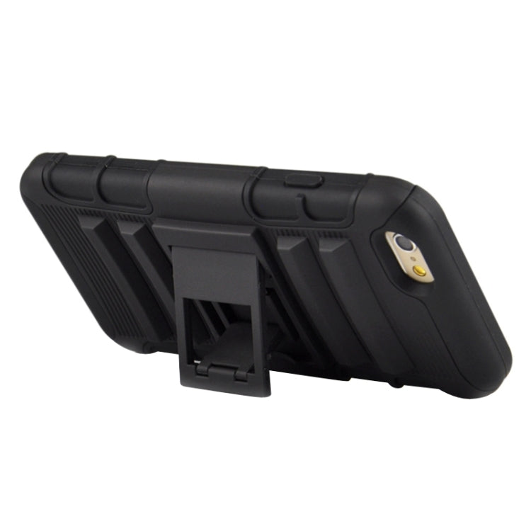 2 in 1 Split Sliding Silicone+Plastic Combination Case with Holder for iPhone 6 Plus & 6S Plus