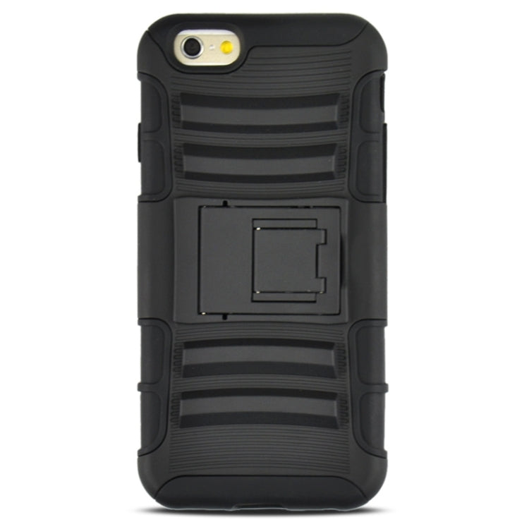 2 in 1 Split Sliding Silicone+Plastic Combination Case with Holder for iPhone 6 Plus & 6S Plus