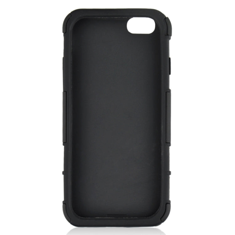 2 in 1 Split Sliding Silicone+Plastic Combination Case with Holder for iPhone 6 Plus & 6S Plus