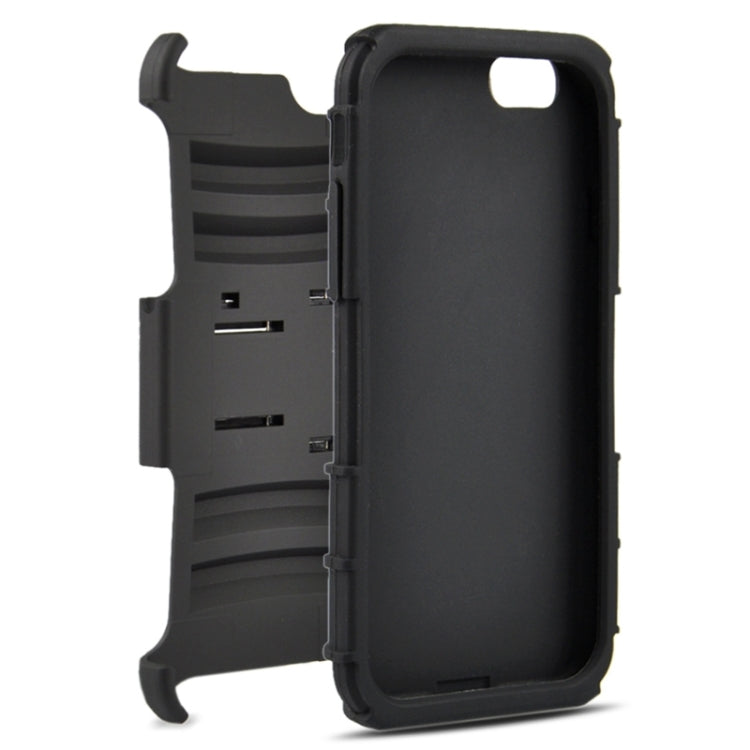 2 in 1 Split Sliding Silicone+Plastic Combination Case with Holder for iPhone 6 Plus & 6S Plus