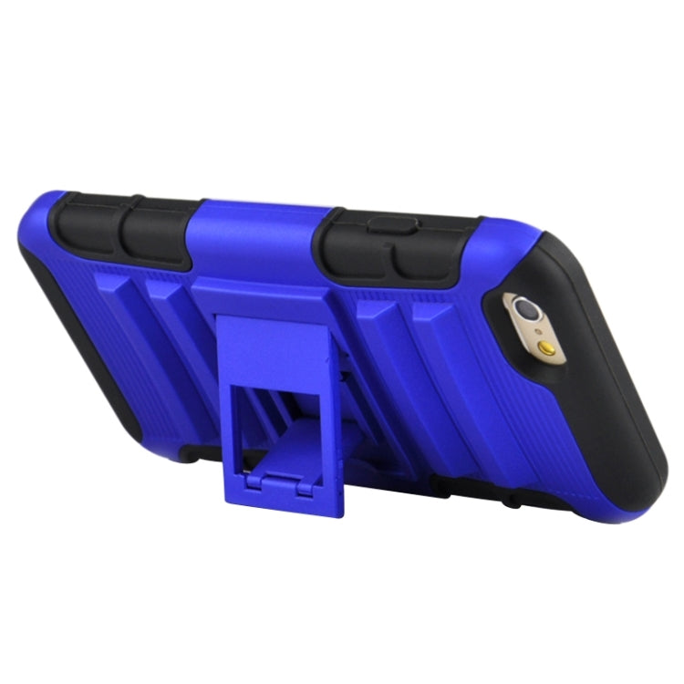 2 in 1 Split Sliding Silicone+Plastic Combination Case with Holder for iPhone 6 Plus & 6S Plus