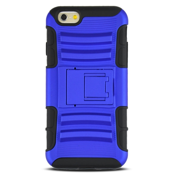 2 in 1 Split Sliding Silicone+Plastic Combination Case with Holder for iPhone 6 Plus & 6S Plus