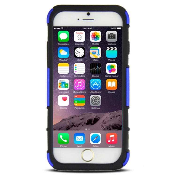 2 in 1 Split Sliding Silicone+Plastic Combination Case with Holder for iPhone 6 Plus & 6S Plus