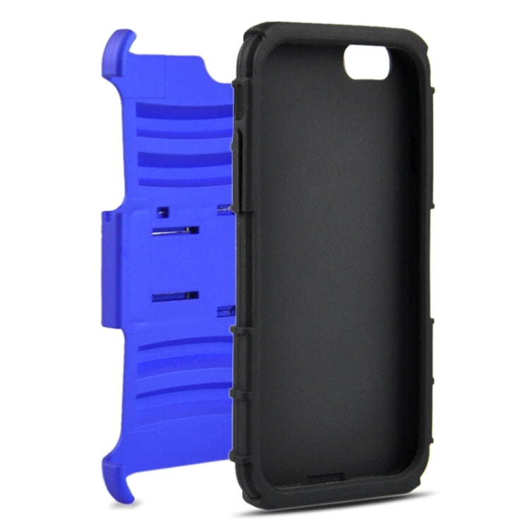 2 in 1 Split Sliding Silicone+Plastic Combination Case with Holder for iPhone 6 Plus & 6S Plus