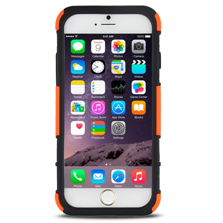 2 in 1 Split Sliding Silicone+Plastic Combination Case with Holder for iPhone 6 Plus & 6S Plus
