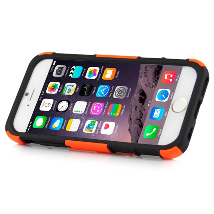 2 in 1 Split Sliding Silicone+Plastic Combination Case with Holder for iPhone 6 Plus & 6S Plus