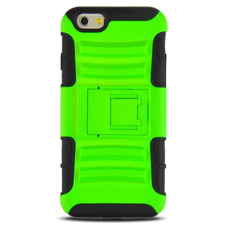 2 in 1 Split Sliding Silicone+Plastic Combination Case with Holder for iPhone 6 Plus & 6S Plus