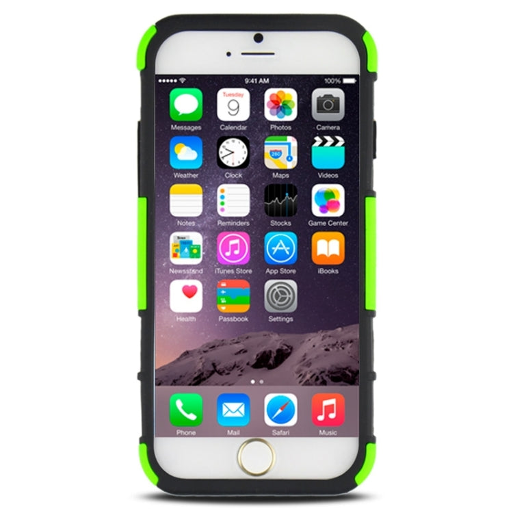 2 in 1 Split Sliding Silicone+Plastic Combination Case with Holder for iPhone 6 Plus & 6S Plus