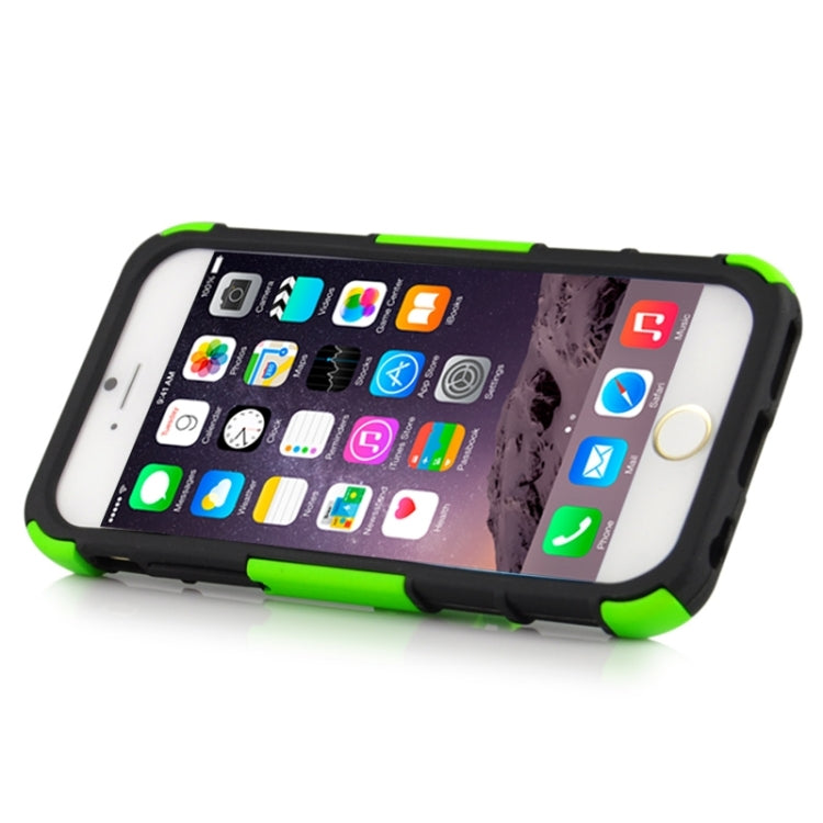 2 in 1 Split Sliding Silicone+Plastic Combination Case with Holder for iPhone 6 Plus & 6S Plus