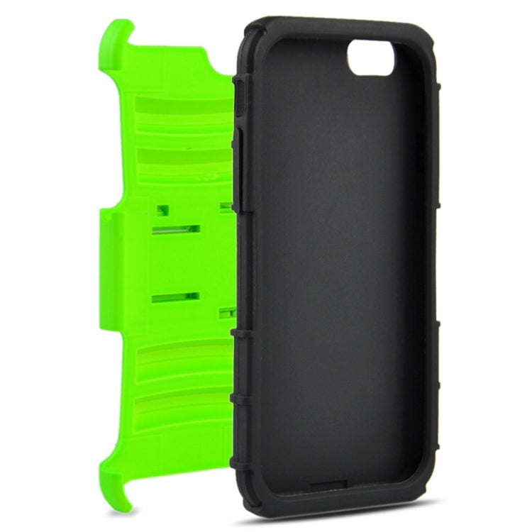 2 in 1 Split Sliding Silicone+Plastic Combination Case with Holder for iPhone 6 Plus & 6S Plus