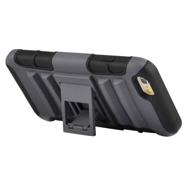 2 in 1 Split Sliding Silicone+Plastic Combination Case with Holder for iPhone 6 Plus & 6S Plus