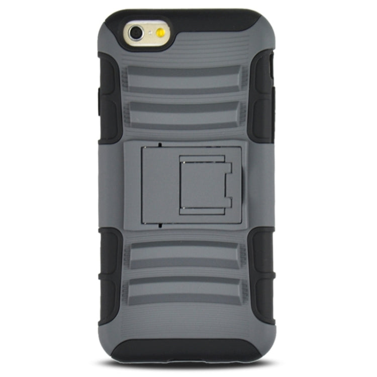 2 in 1 Split Sliding Silicone+Plastic Combination Case with Holder for iPhone 6 Plus & 6S Plus