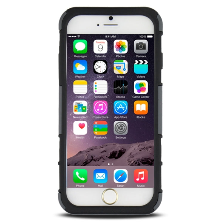 2 in 1 Split Sliding Silicone+Plastic Combination Case with Holder for iPhone 6 Plus & 6S Plus