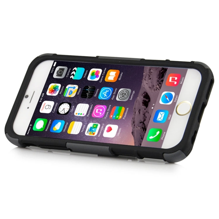 2 in 1 Split Sliding Silicone+Plastic Combination Case with Holder for iPhone 6 Plus & 6S Plus