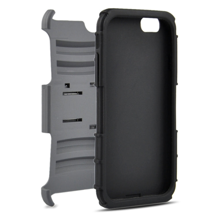 2 in 1 Split Sliding Silicone+Plastic Combination Case with Holder for iPhone 6 Plus & 6S Plus