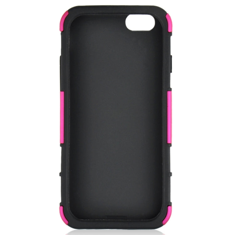 2 in 1 Split Sliding Silicone+Plastic Combination Case with Holder for iPhone 6 Plus & 6S Plus