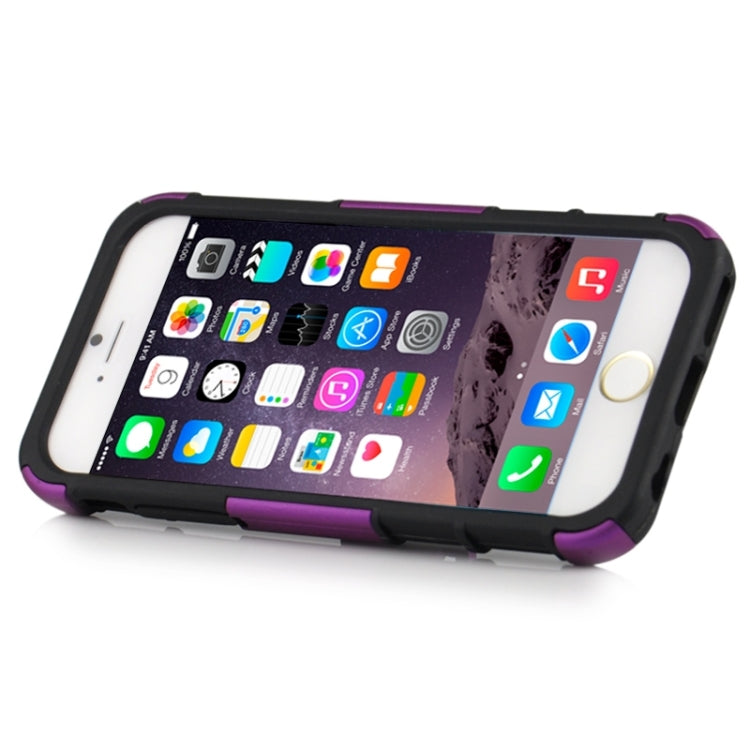 2 in 1 Split Sliding Silicone+Plastic Combination Case with Holder for iPhone 6 Plus & 6S Plus
