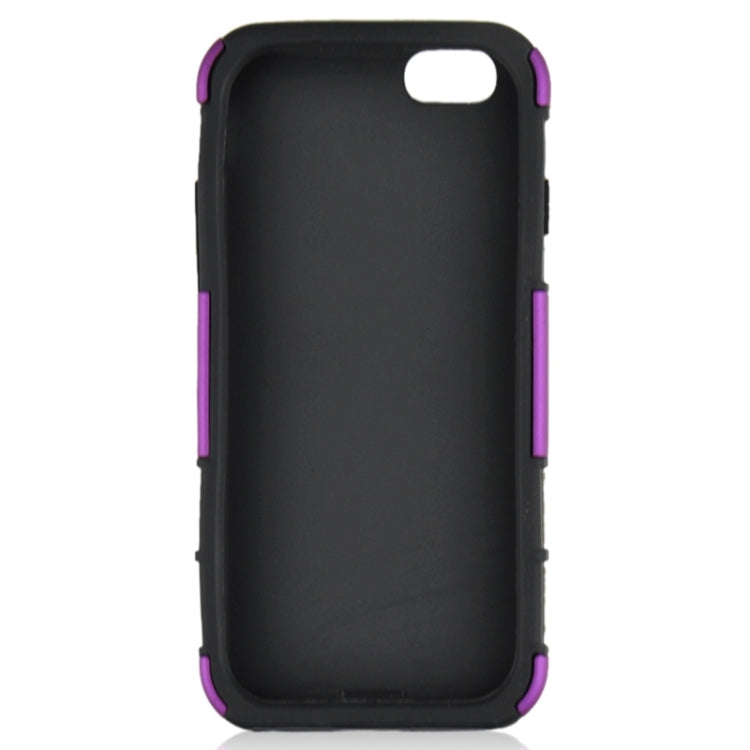 2 in 1 Split Sliding Silicone+Plastic Combination Case with Holder for iPhone 6 Plus & 6S Plus