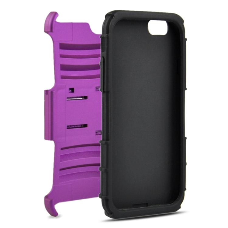 2 in 1 Split Sliding Silicone+Plastic Combination Case with Holder for iPhone 6 Plus & 6S Plus
