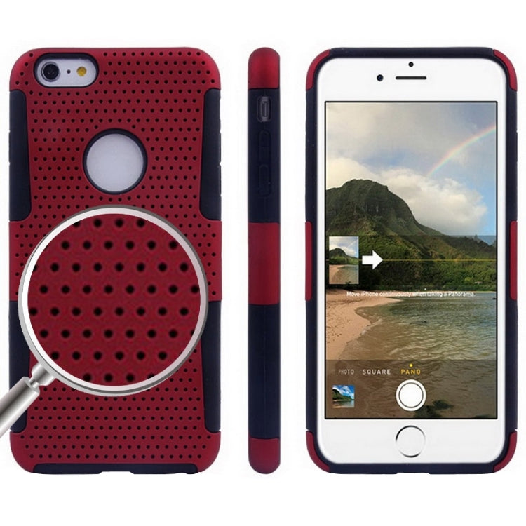 Mesh Plastic + Silicone Combination Case for iPhone 6 Plus & 6S Plus