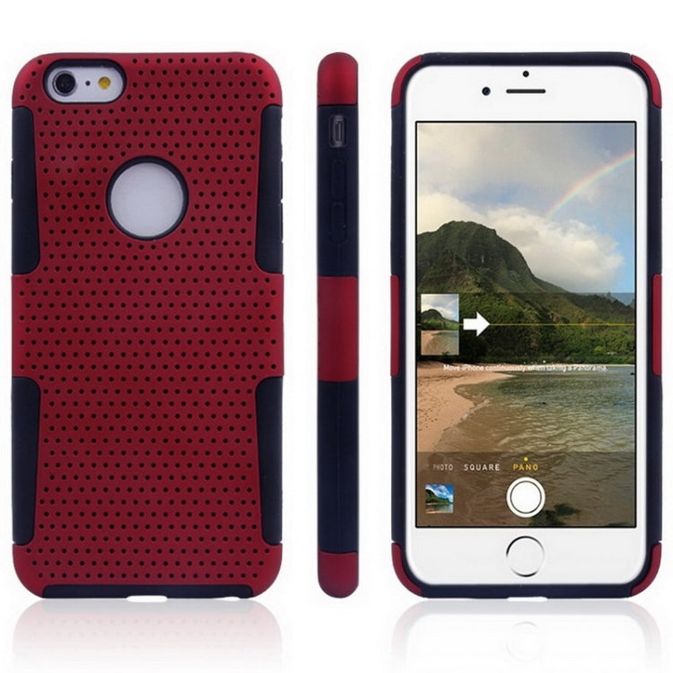 Mesh Plastic + Silicone Combination Case for iPhone 6 Plus & 6S Plus