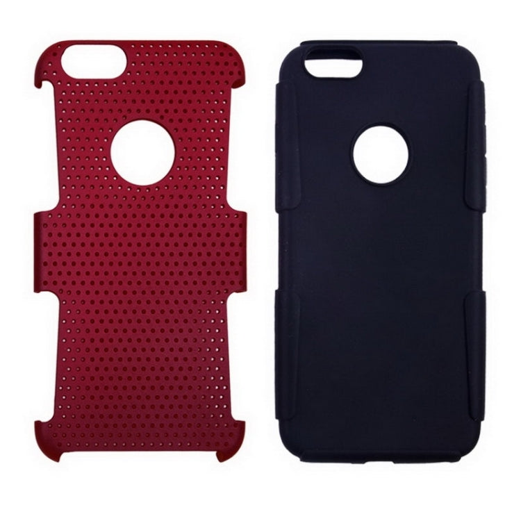 Mesh Plastic + Silicone Combination Case for iPhone 6 Plus & 6S Plus