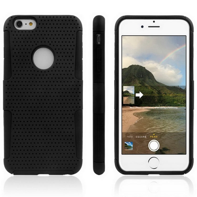 Mesh Plastic + Silicone Combination Case for iPhone 6 Plus & 6S Plus