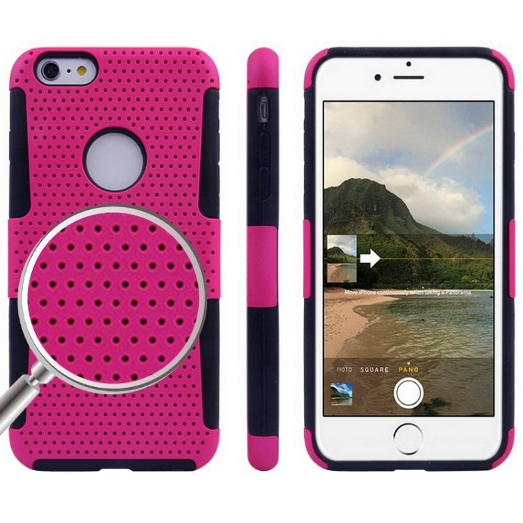 Mesh Plastic + Silicone Combination Case for iPhone 6 Plus & 6S Plus