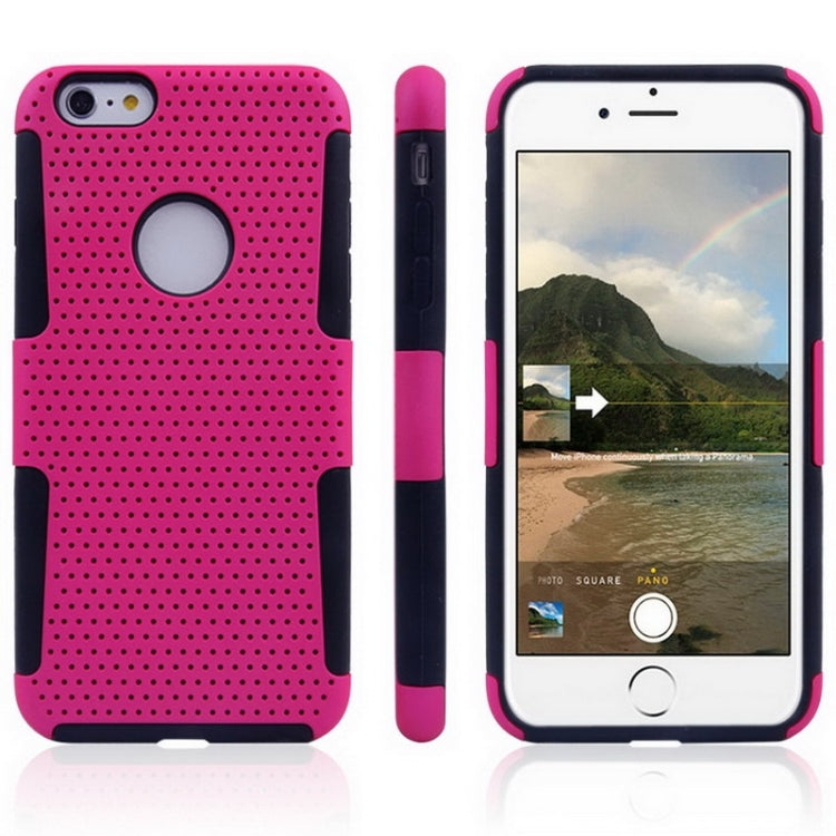 Mesh Plastic + Silicone Combination Case for iPhone 6 Plus & 6S Plus