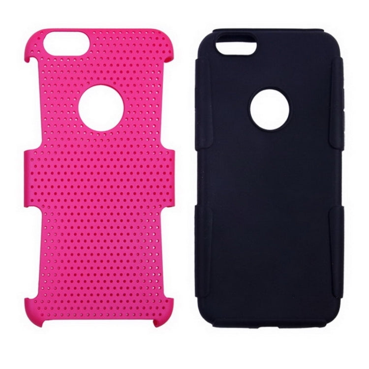 Mesh Plastic + Silicone Combination Case for iPhone 6 Plus & 6S Plus