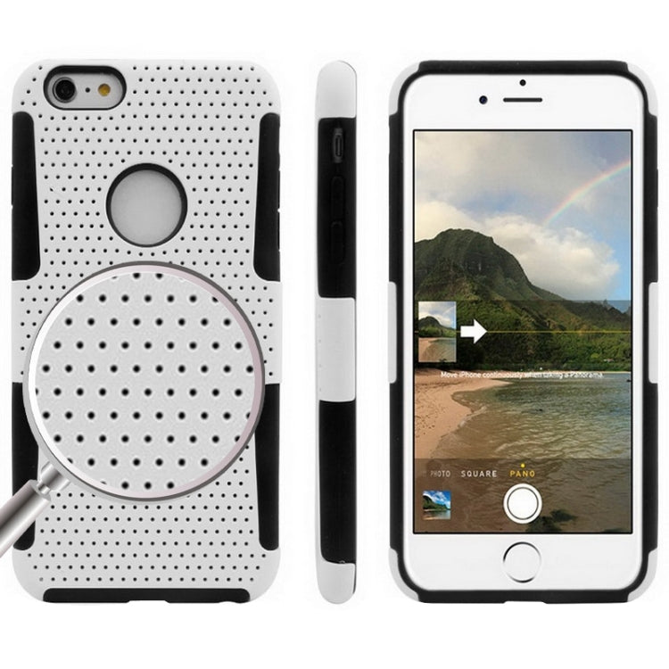 Mesh Plastic + Silicone Combination Case for iPhone 6 Plus & 6S Plus