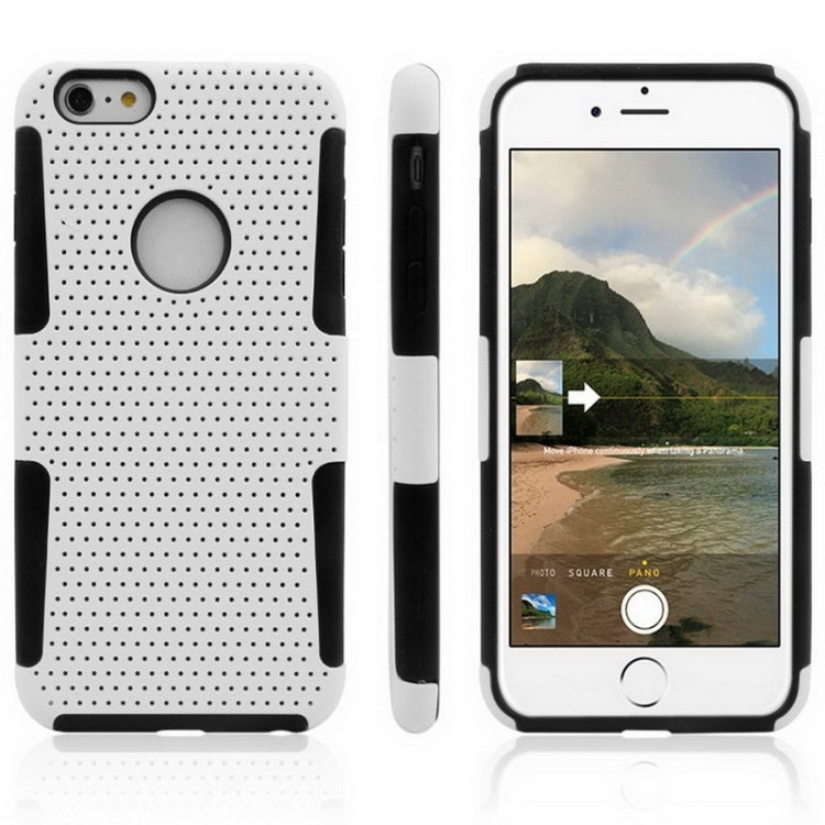 Mesh Plastic + Silicone Combination Case for iPhone 6 Plus & 6S Plus