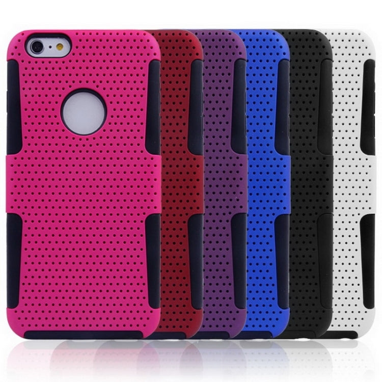 Mesh Plastic + Silicone Combination Case for iPhone 6 Plus & 6S Plus
