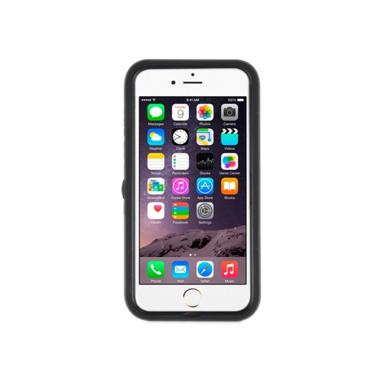 Stripe Pattern Silicone + Plastic Protective Case with Holder for iPhone 6 Plus & 6S Plus