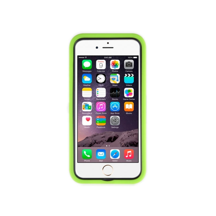 Stripe Pattern Silicone + Plastic Protective Case with Holder for iPhone 6 Plus & 6S Plus