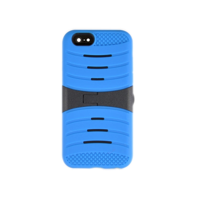 Stripe Pattern Silicone + Plastic Protective Case with Holder for iPhone 6 Plus & 6S Plus