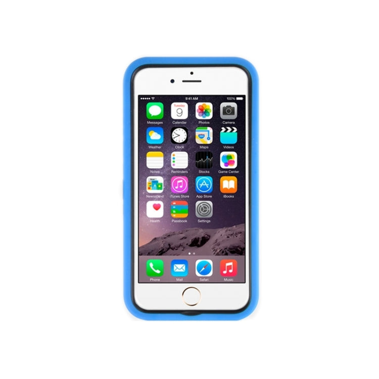 Stripe Pattern Silicone + Plastic Protective Case with Holder for iPhone 6 Plus & 6S Plus