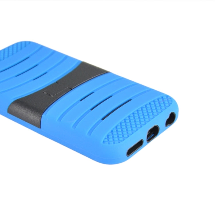 Stripe Pattern Silicone + Plastic Protective Case with Holder for iPhone 6 Plus & 6S Plus