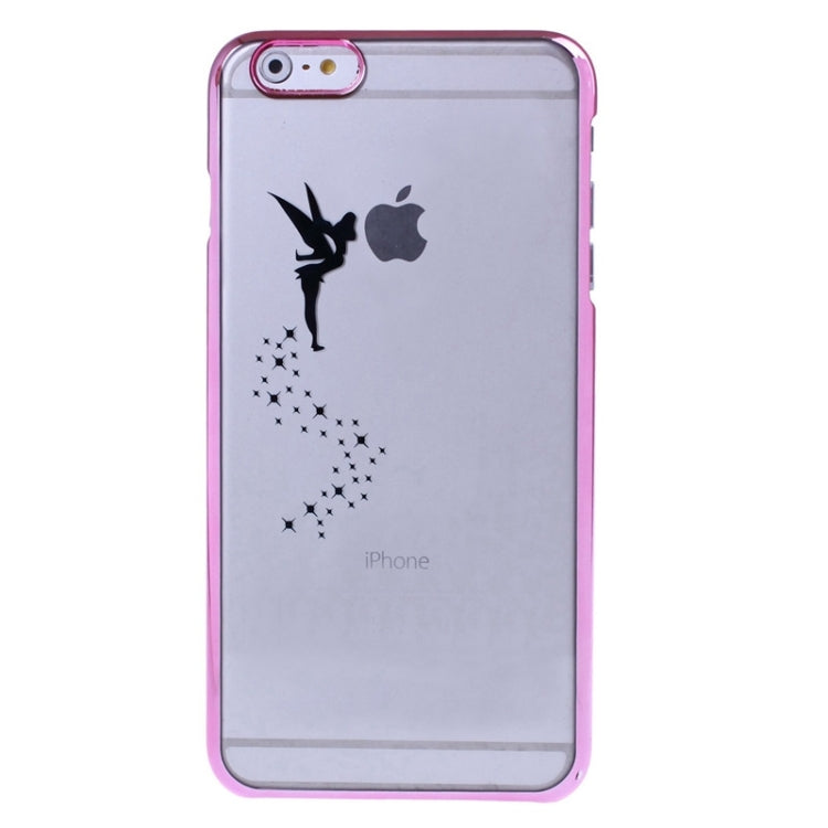 Angel Pattern Ultra Thin Plating Border Transparent Plastic Case for iPhone 6 Plus & 6S Plus, Package Random Delivery