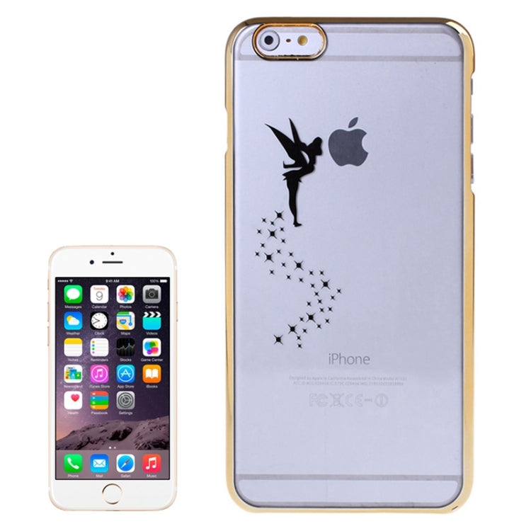Angel Pattern Ultra Thin Plating Border Transparent Plastic Case for iPhone 6 Plus & 6S Plus, Package Random Delivery