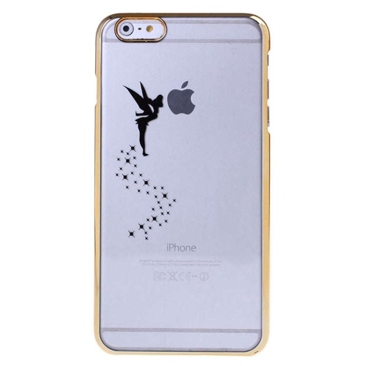 Angel Pattern Ultra Thin Plating Border Transparent Plastic Case for iPhone 6 Plus & 6S Plus, Package Random Delivery