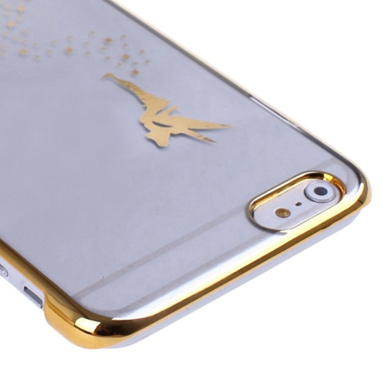 Angel Pattern Ultra Thin Plating Border Transparent Plastic Case for iPhone 6 Plus & 6S Plus, Package Random Delivery
