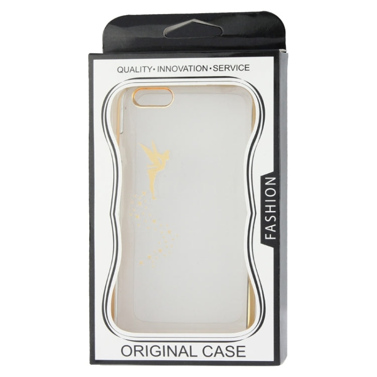 Angel Pattern Ultra Thin Plating Border Transparent Plastic Case for iPhone 6 Plus & 6S Plus, Package Random Delivery