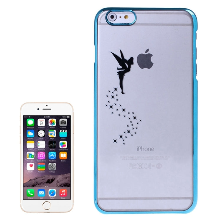 Angel Pattern Ultra Thin Plating Border Transparent Plastic Case for iPhone 6 Plus & 6S Plus, Package Random Delivery