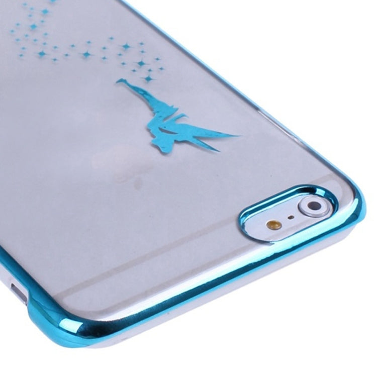 Angel Pattern Ultra Thin Plating Border Transparent Plastic Case for iPhone 6 Plus & 6S Plus, Package Random Delivery
