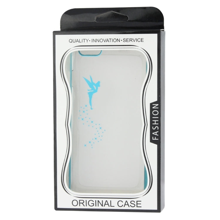 Angel Pattern Ultra Thin Plating Border Transparent Plastic Case for iPhone 6 Plus & 6S Plus, Package Random Delivery