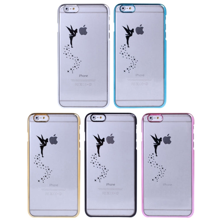 Angel Pattern Ultra Thin Plating Border Transparent Plastic Case for iPhone 6 Plus & 6S Plus, Package Random Delivery
