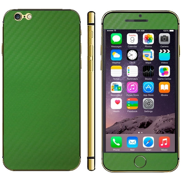Carbon Fiber Texture Mobile Phone Decal Stickers for iPhone 6 Plus & 6S Plus