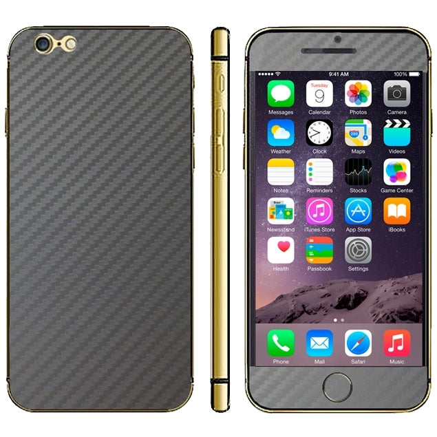 Carbon Fiber Texture Mobile Phone Decal Stickers for iPhone 6 Plus & 6S Plus