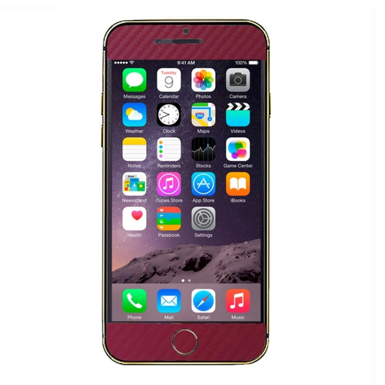Carbon Fiber Texture Mobile Phone Decal Stickers for iPhone 6 Plus & 6S Plus